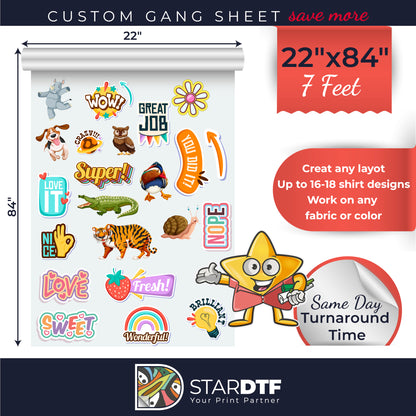 Custom DTF Transfer-UPLOAD YOUR GANG SHEET